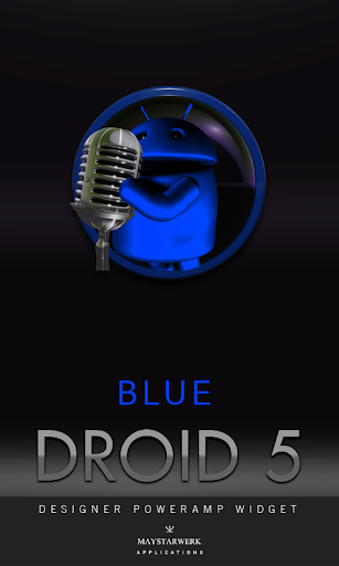 Poweramp Widget Blue Droid 5