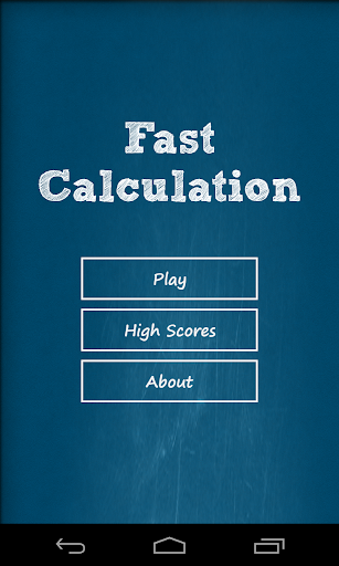 Fast Calculation