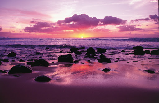 sunset-Molokai - Sunset on the west shore of Molokai.