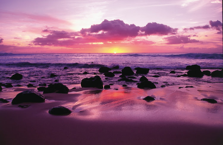 Sunset on the west shore of Molokai.