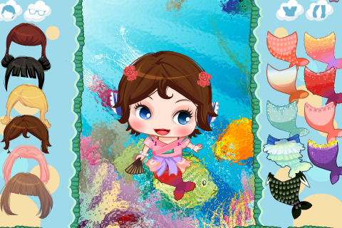 Cute Mermaid Princess Dress up