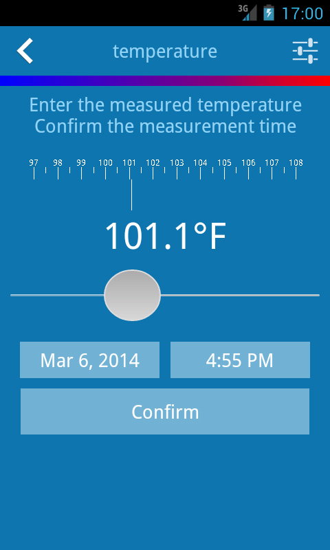 Android application Fever Alert screenshort