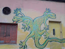Mural Lagartos Siameses