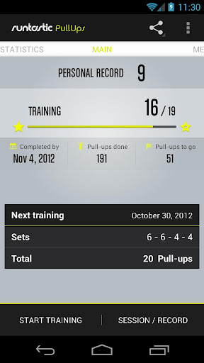 Runtastic Pull-ups Workout PRO