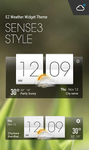 HTC Sense Style Weather Widget