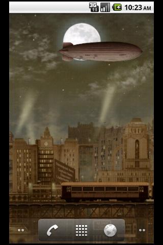 Steampunk Blimp City LWP Screen 3