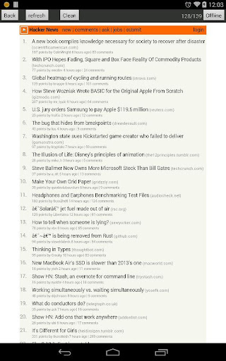 Hacker news offline reader
