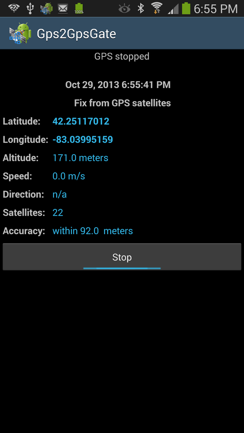 GPS2GpsGate Screen 2