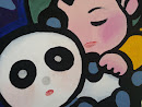 Panda with a Boy Mural at Potong Pasir 