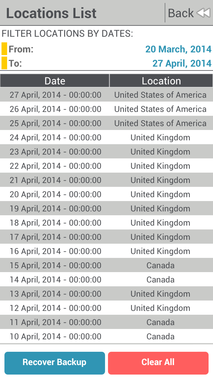 GSP Tracker Pro Screen 3