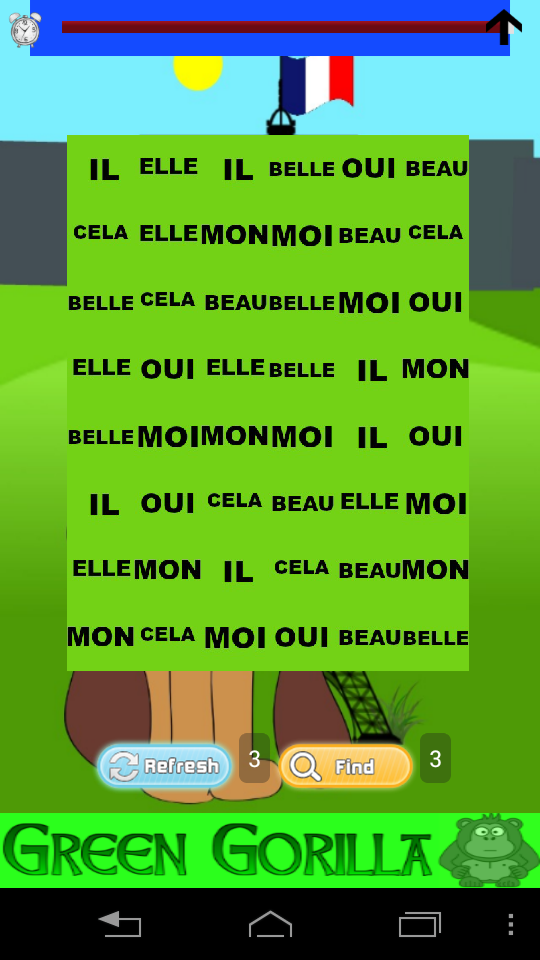 French Word Game Screen 2