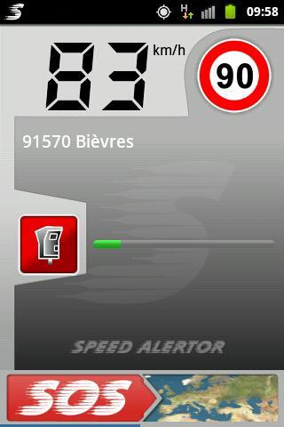 SpeedAlertor Pro speedometer Screen 2