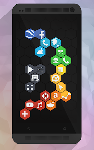 Flatty - A Flat Hex Icon Pack - screenshot thumbnail