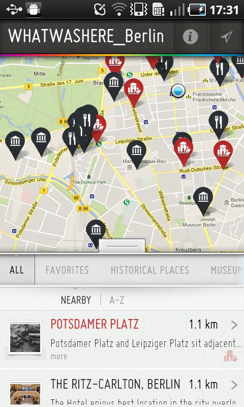 Android application WHATWASHERE_Berlin screenshort