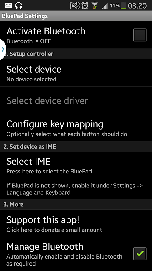 Android application BluePad PRO screenshort