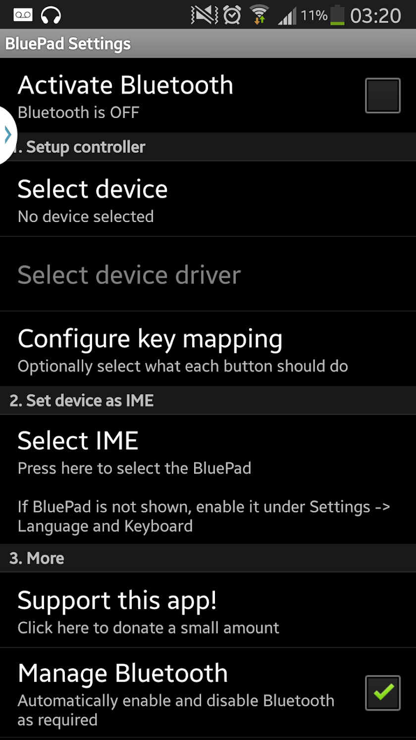 BluePad PRO Screen 1