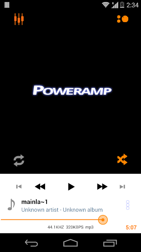 Poweramp music player skin