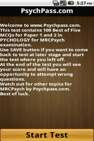 MRCPsych Psychology Paper 1 2