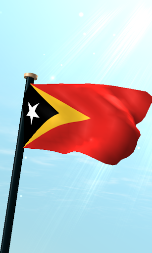 Timor-Leste Flag 3D Wallpaper