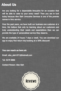 Alex Siah Limousine Services Screenshots 1