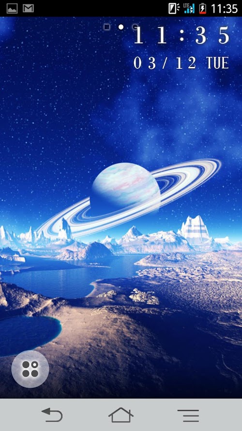 Android application Space &amp; Planets Live Wallpaper screenshort