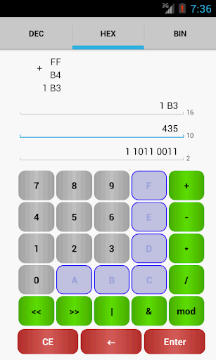 HexDecBin Calc