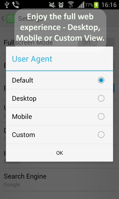 Android application NC Browser Pro screenshort
