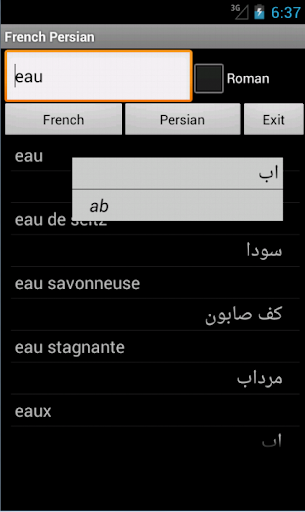 French Persian Dictionary