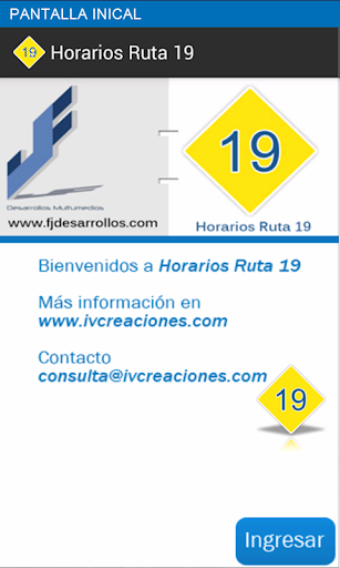 Horarios de Ruta 19