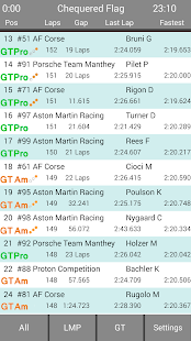 Le Mans & WEC Live Timing Pro - náhled