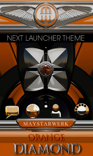 Next Launcher theme Orange Dia