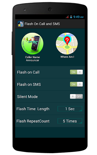 Flash On Call and SMS