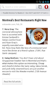 Navigateur Opera pour Android - screenshot thumbnail