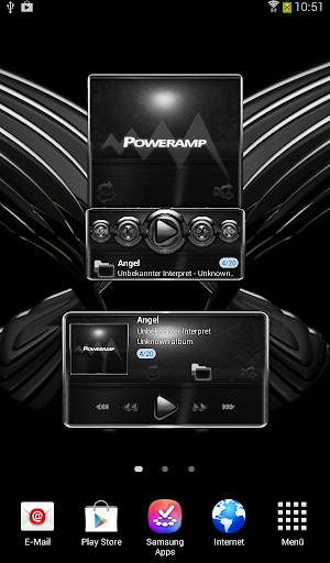 【免費娛樂App】Poweramp  widget - Silver Glow-APP點子