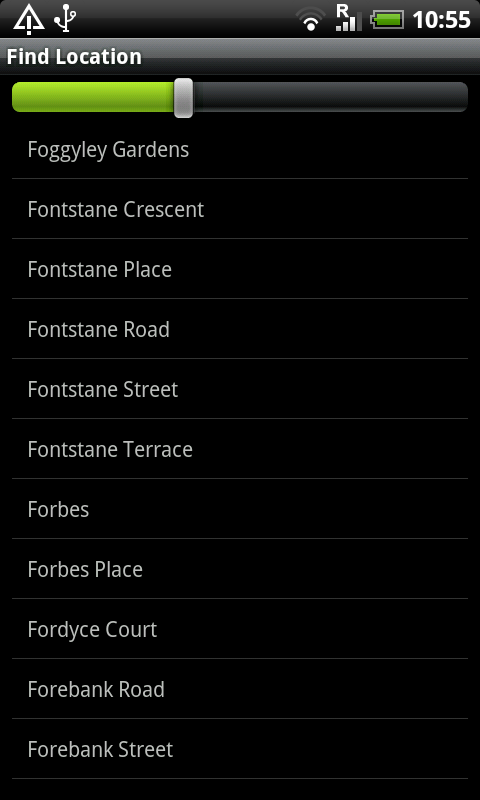 Dundee Street Map Screen 2