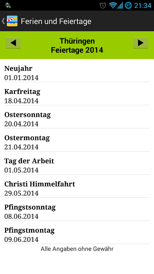 Deutsche Feiertage & Ferien - Android Apps on Google Play