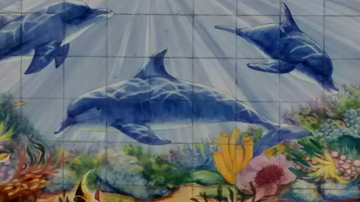 Wallmosaic With Dolphins