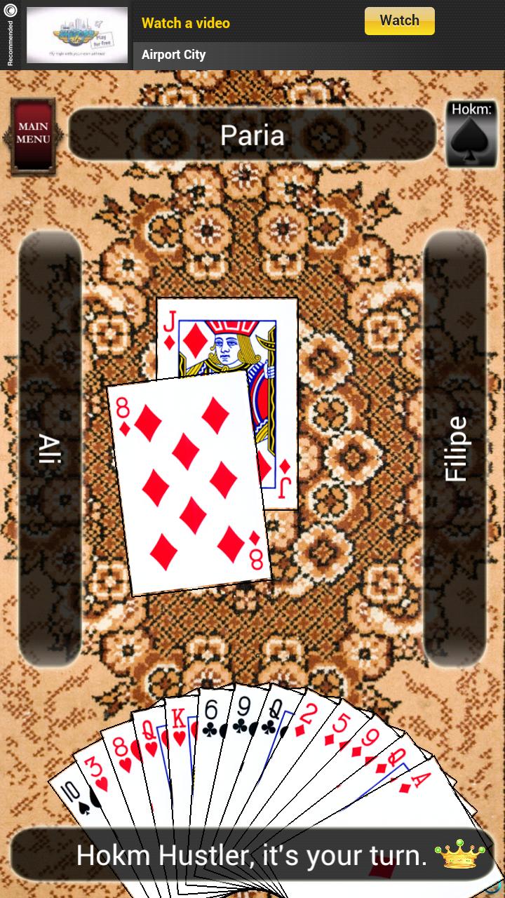 Hokm Free Screen 1