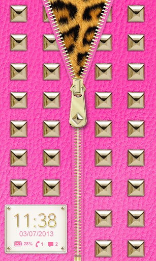 ◘Hot Pink Studded Lock Screen◘