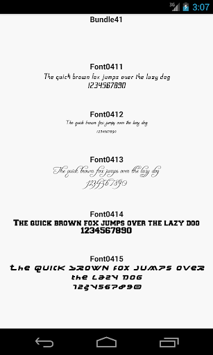 Fonts for FlipFont 41