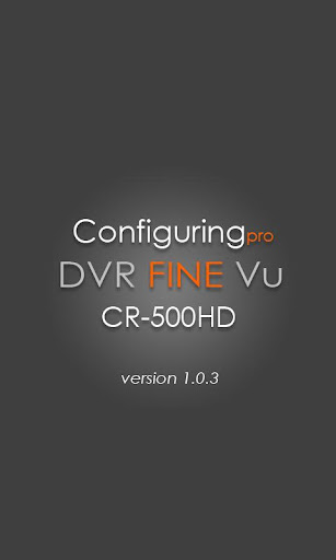 FineVu CR-500HD configuringPRO