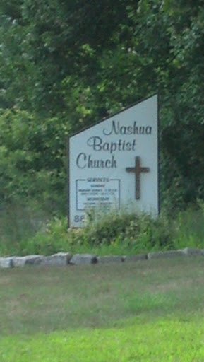 Nashua Baptist Church welcome sign