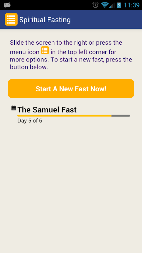 Android application Spiritual Fasting screenshort