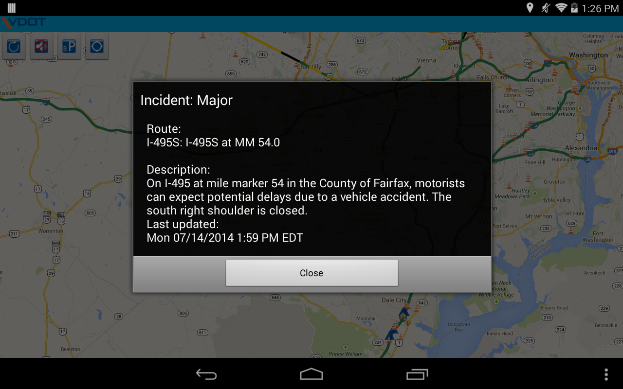 VDOT 511 Virginia Traffic Android Apps on Google Play