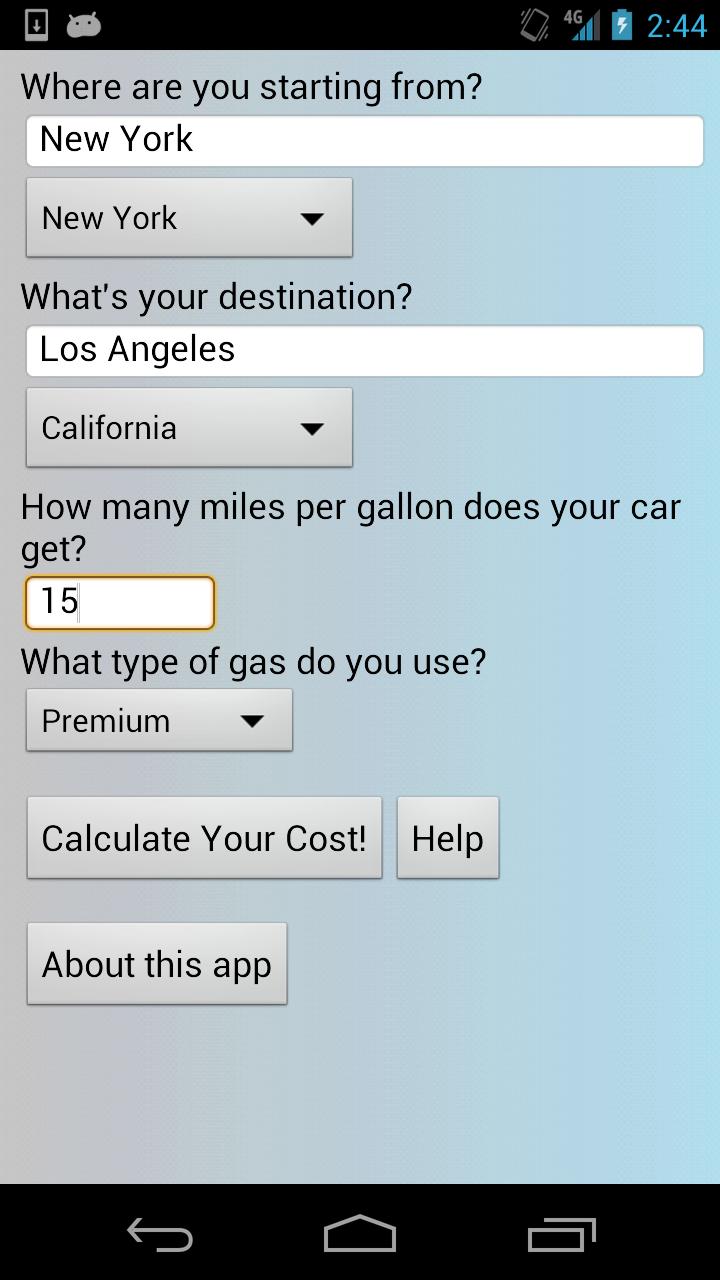 Trip Cost Finder &amp; Calculator+ Screen 1