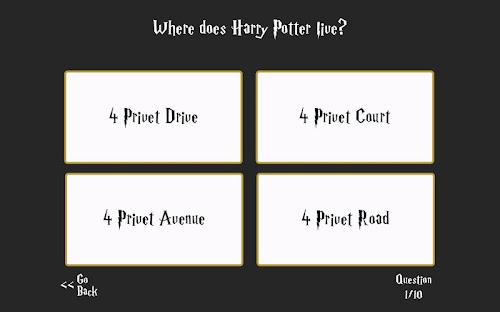 Android application Ultimate Harry Potter Trivia screenshort