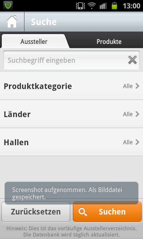 Android application METAV 2go screenshort