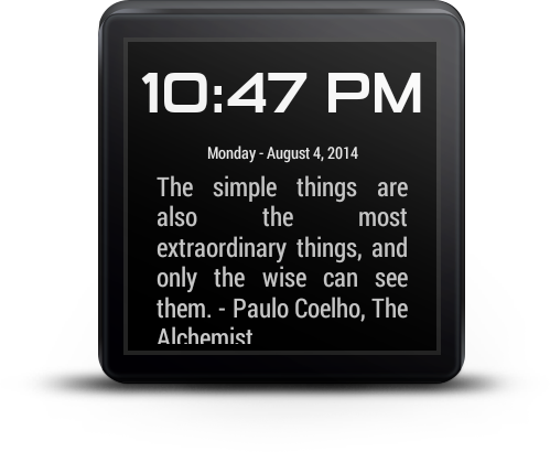 Quote watch - for android wear