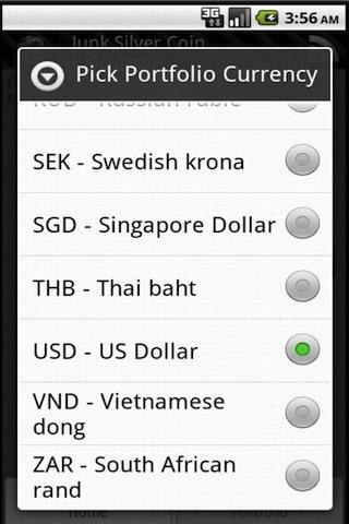 Junk n Silver Coin Price Tool Screen 3