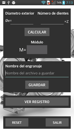 Modulo del engranaje